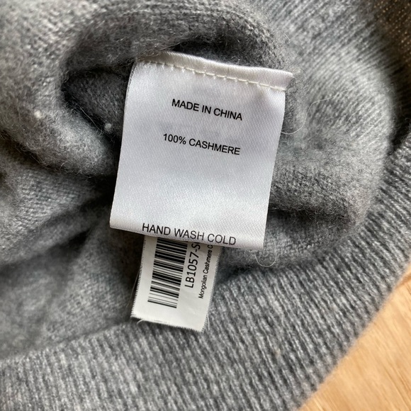 Quince Heather Grey 100% Mongoliom Cashmere Crewneck Sweater - L - Picture 5 of 5